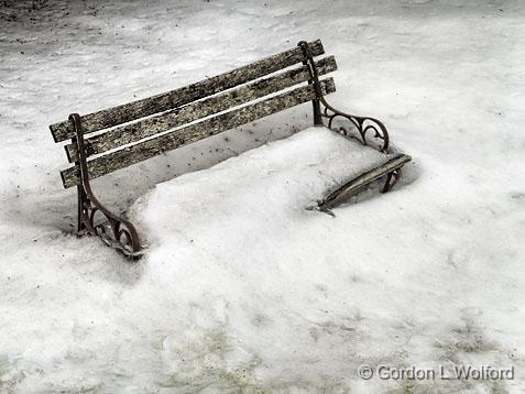 Buried Bench_DSCF3991.jpg - Photographed near Smiths Falls, Ontario, Canada.